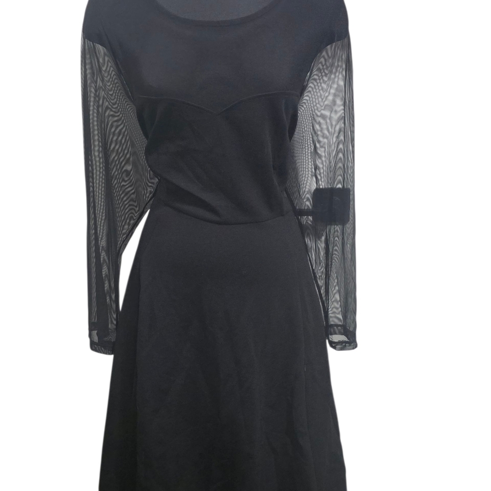 Torrid Studio Black Ponte Skater Dress NWT 22 image 4